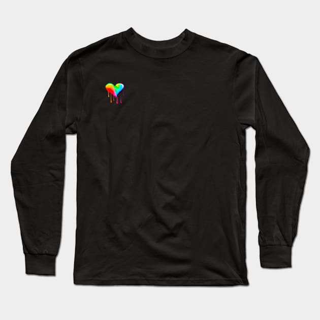 Marble heart design Long Sleeve T-Shirt by colorpuddle